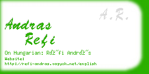 andras refi business card